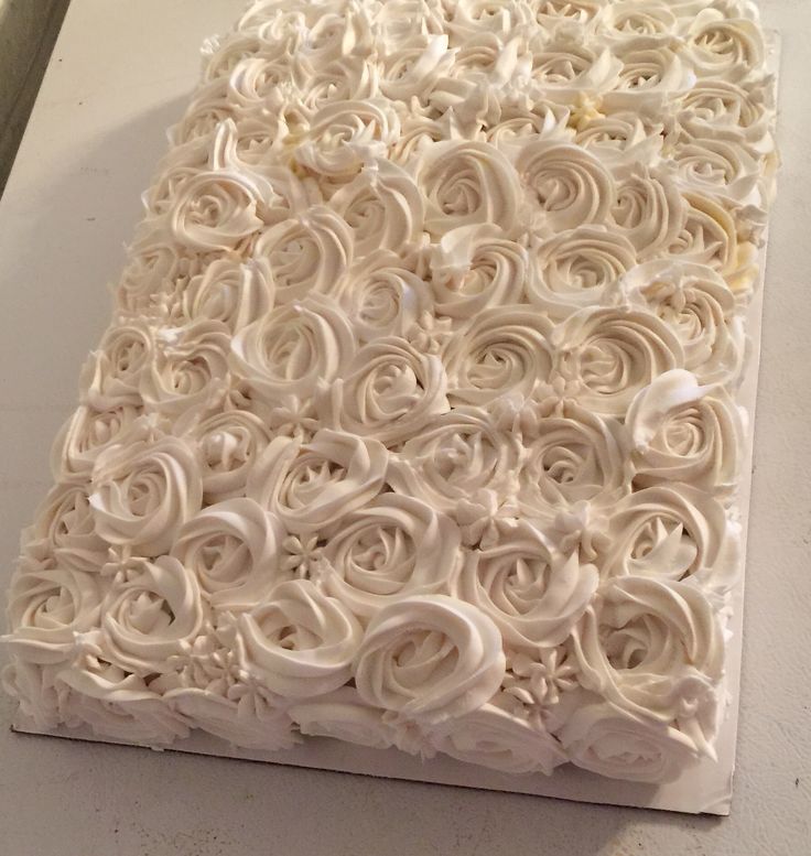 Rosette Sheet Cake Flowers