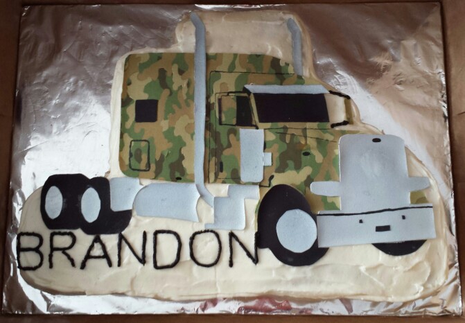 Semi Truck Birthday Cake