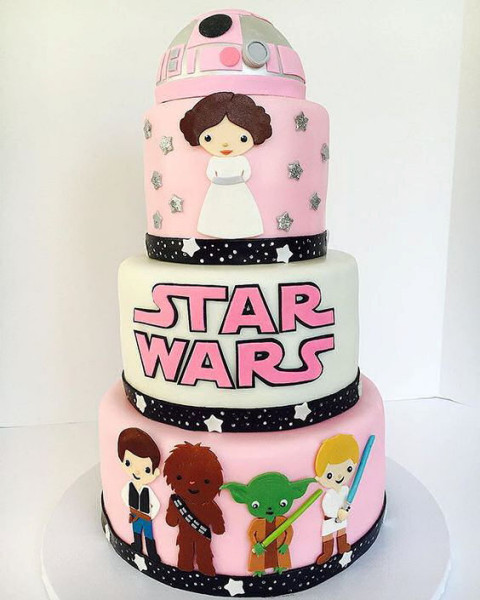 Star Wars Birthday Cake Girl