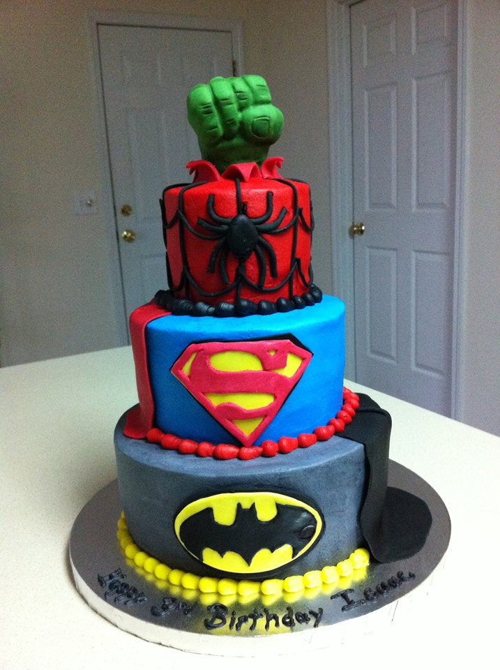 6 Photos of Super Hero Bday Cakes