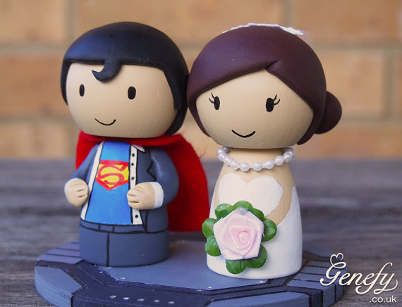 Superhero Wedding Cake Toppers