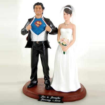 Superman Wedding Cake Topper