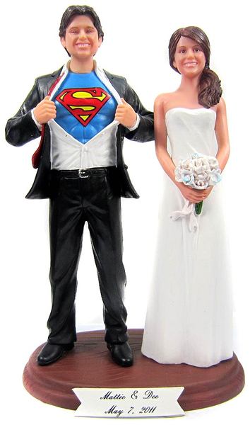 Superman Wedding Cake Topper