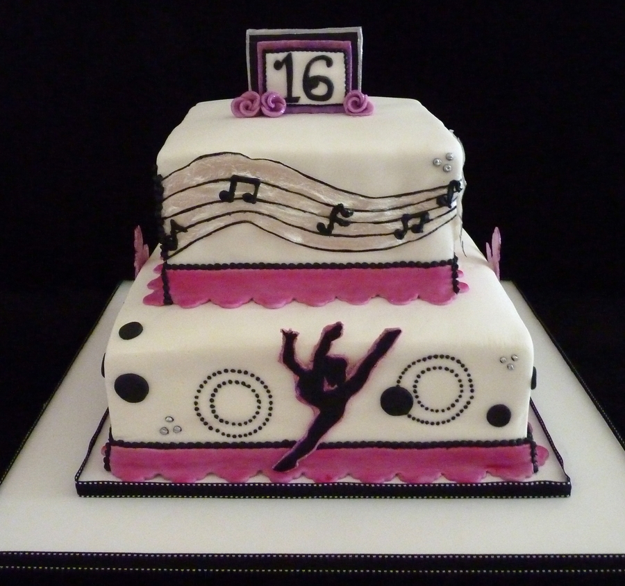 Sweet Sixteen Birthday Cakes for Dancer