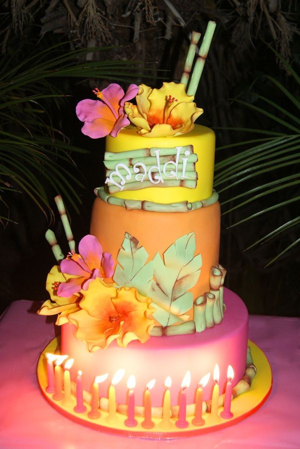 Tropical Birthday Cake