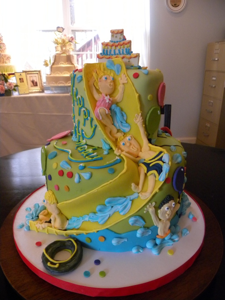 Water Park Birthday Cake