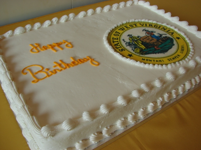 West Virginia Happy Birthday Cake