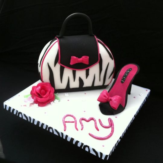 12 Photos of Zebra Print Purse And Shoe Cakes