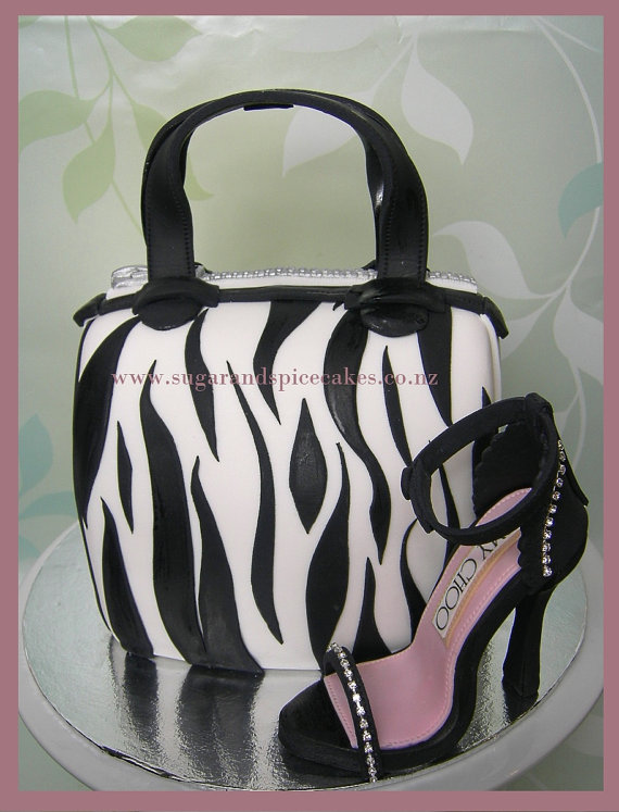 Zebra Purse Cake