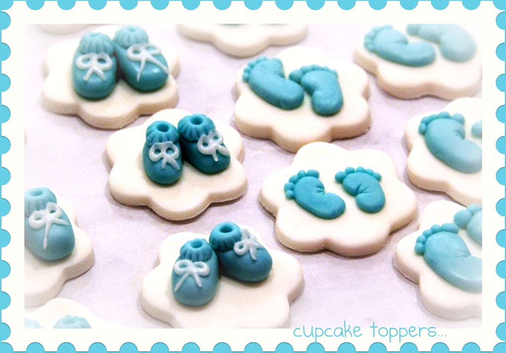 Baby Boy Shower Cupcake Toppers