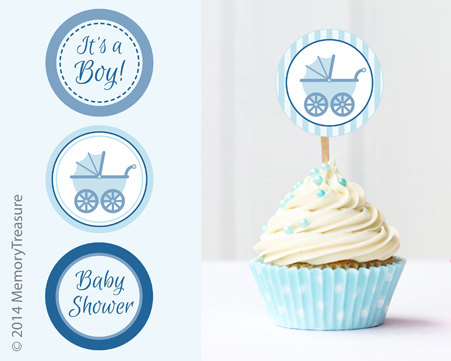 Baby Shower Cupcake Toppers Printable