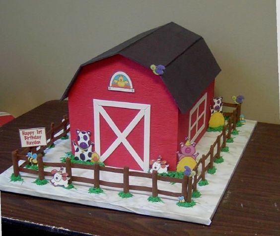 Barn Birthday Cake