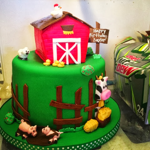 Barn Birthday Cake