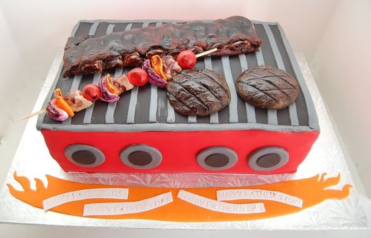 BBQ Grill Birthday Cake