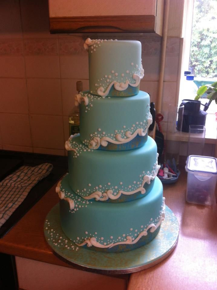 Beach Themed Wedding Cake