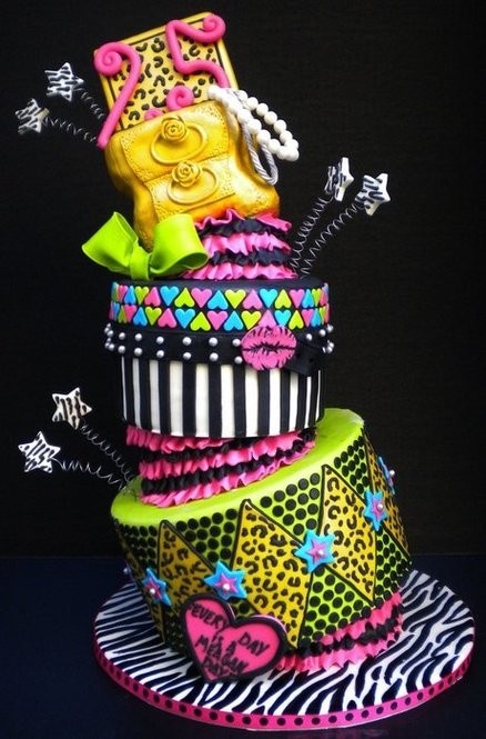 12 Photos of Crazy Neon Birthday Cakes