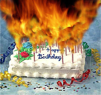 Birthday Cake On Fire