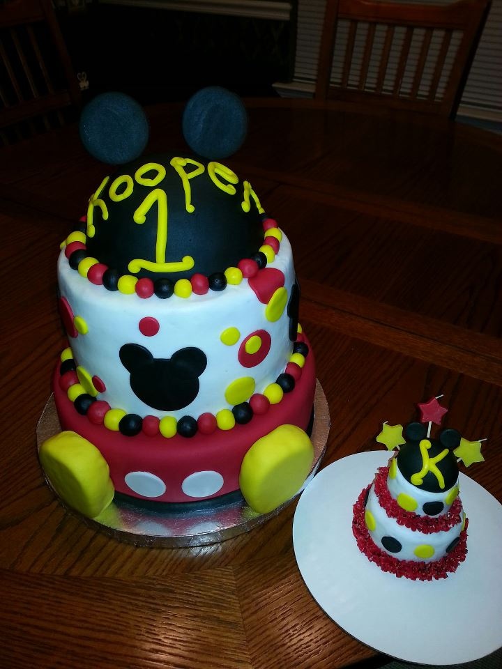 Boys First Birthday Mickey Mouse Cake