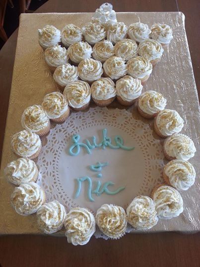 Bridal Shower Ring Cupcake Cake