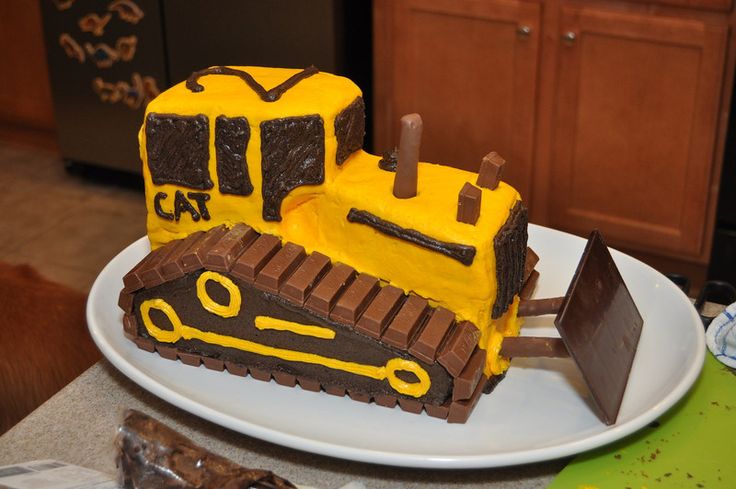 Bulldozer Construction Cake Birthday Party