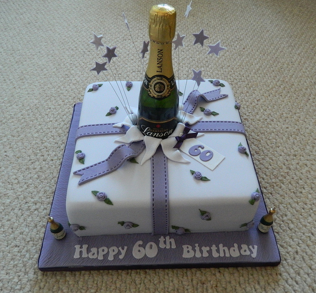 Champagne Bottle Cake