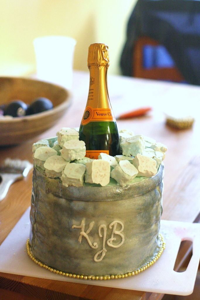 Champagne Bucket Birthday Cake