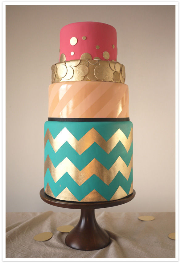 Chevron Birthday Cake