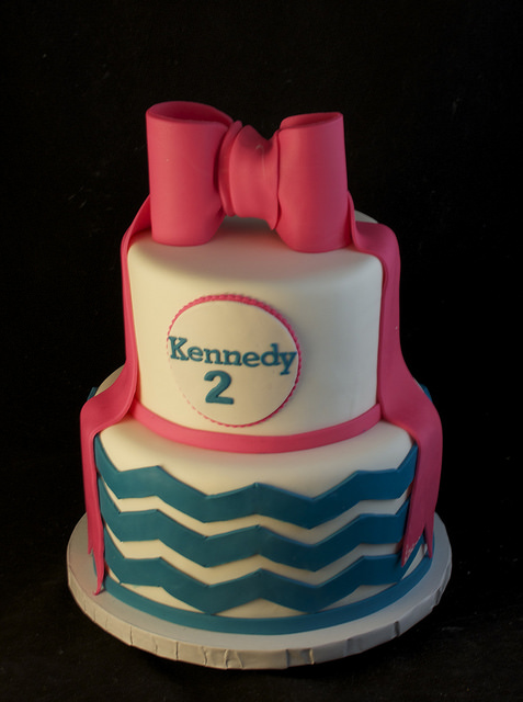 Chevron Birthday Cake