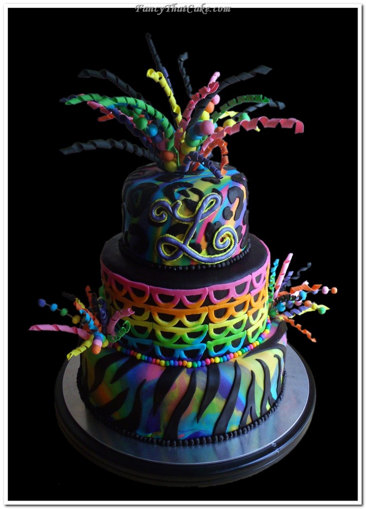 Cool Rainbow Birthday Cake