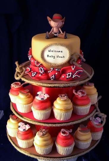 Cowboy Cupcake Cake