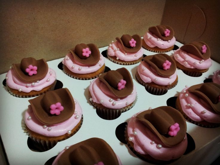 Cowgirl Birthday Cupcakes