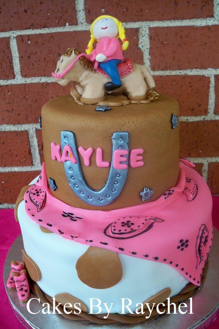 Cowgirl Fondant Birthday Cake