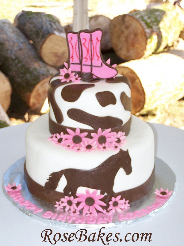 Cowgirl Horse Birthday Cake