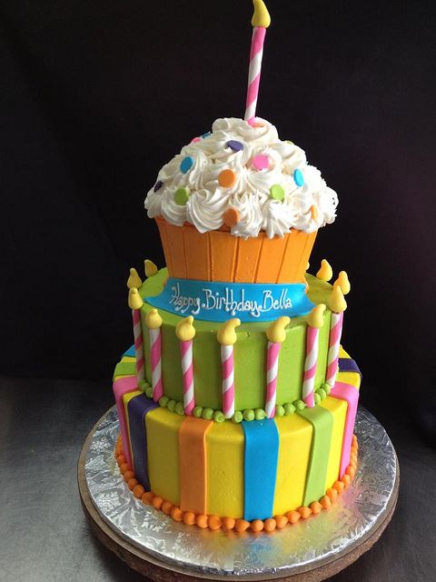 Cupcake Tiered Birthday Cake