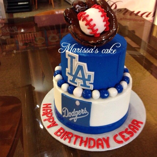 Dodgers Birthday Cake