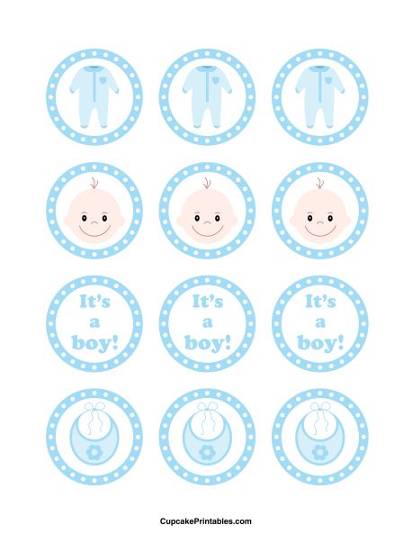 Free Printable Baby Shower Cupcake Toppers