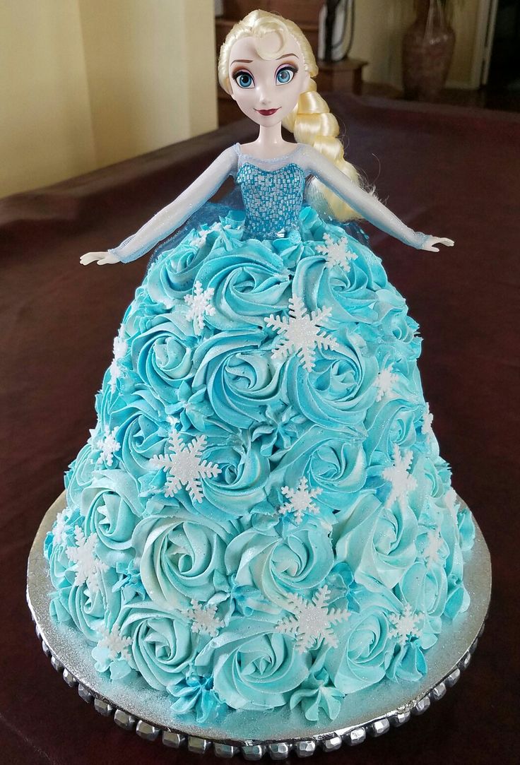 Frozen Elsa Doll Birthday Cake