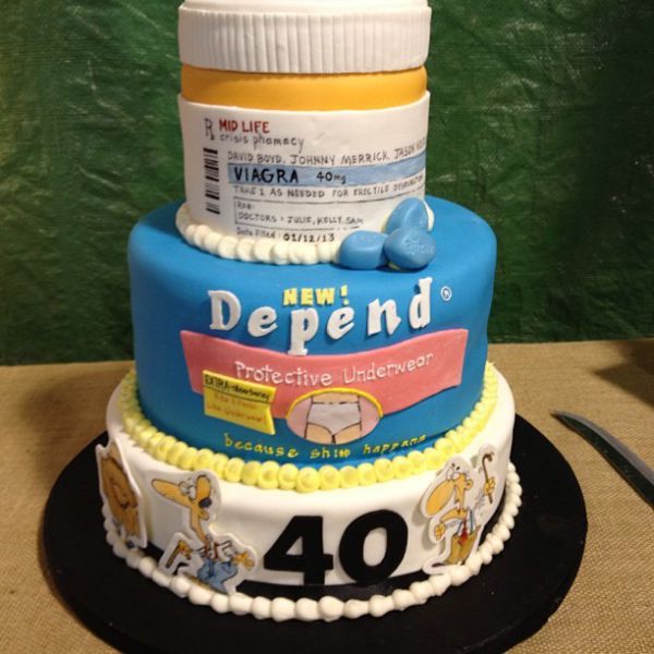 Funny 40th Birthday Cakes for Men