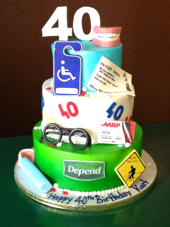 Funny 40th Birthday Cakes Ideas