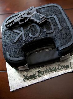 Glock Gun Birthday Cake