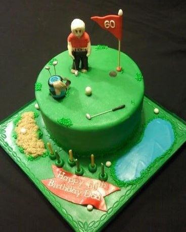 Golf Themed 60th Birthday Cake