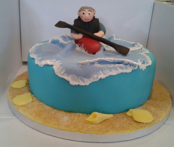 Happy Birthday Kayak Cake
