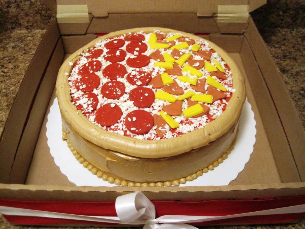 Happy Birthday Pizza Cake