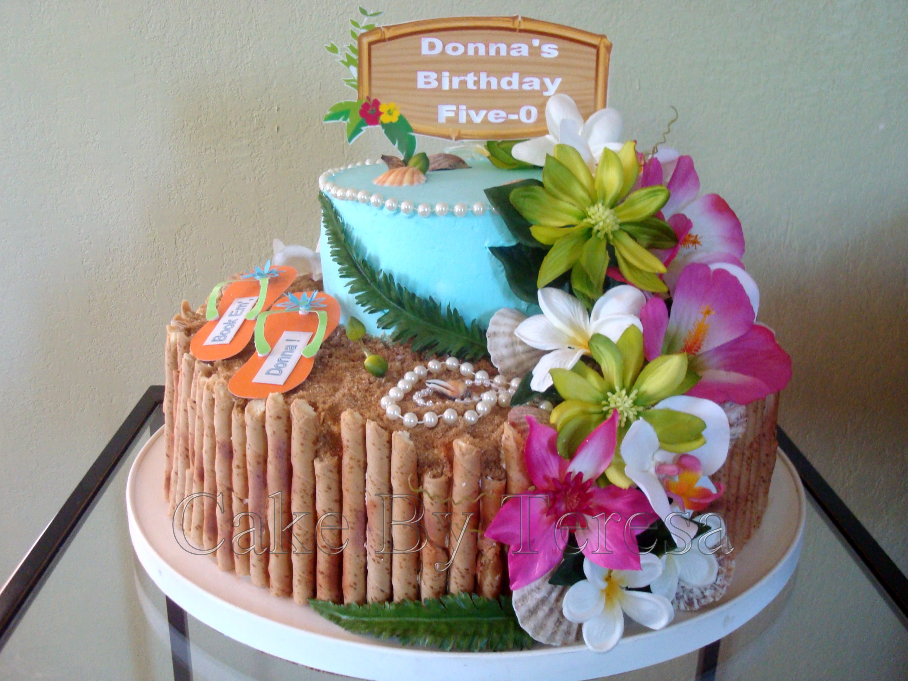 Hawaiian 50th Birthday Cakes