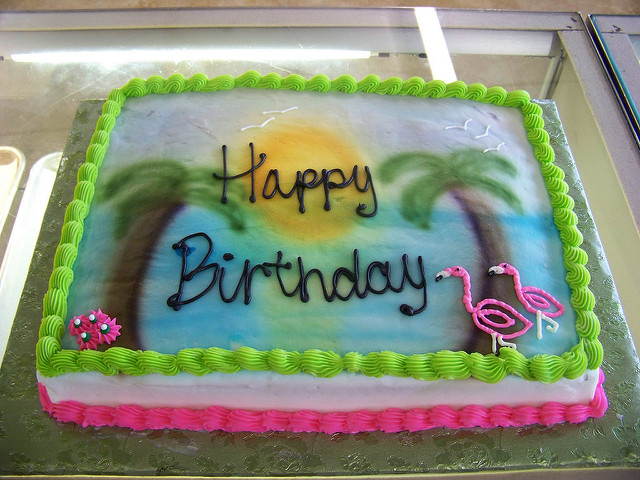 Hawaiian Party Birthday Cake