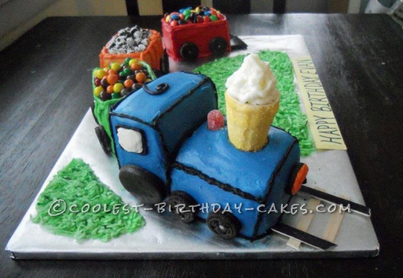 Homemade Train Birthday Cake