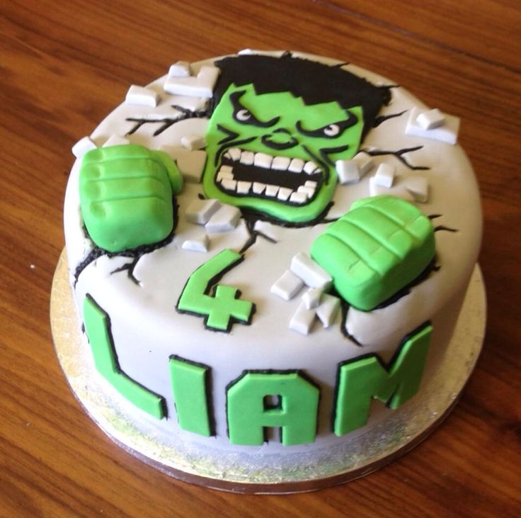 Hulk Birthday Cake