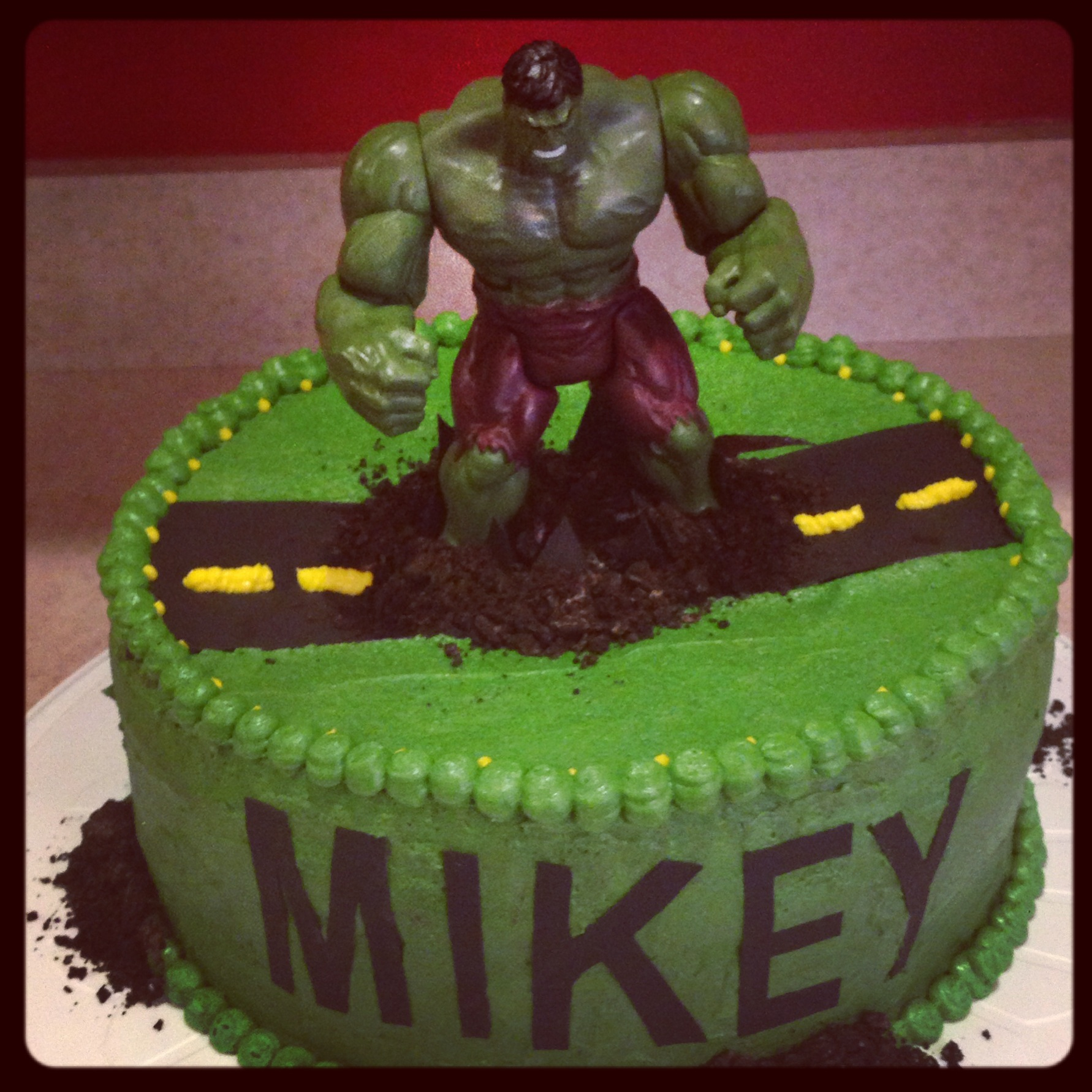 Hulk Birthday Cake