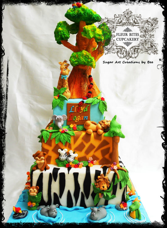 Jungle Safari Birthday Cake