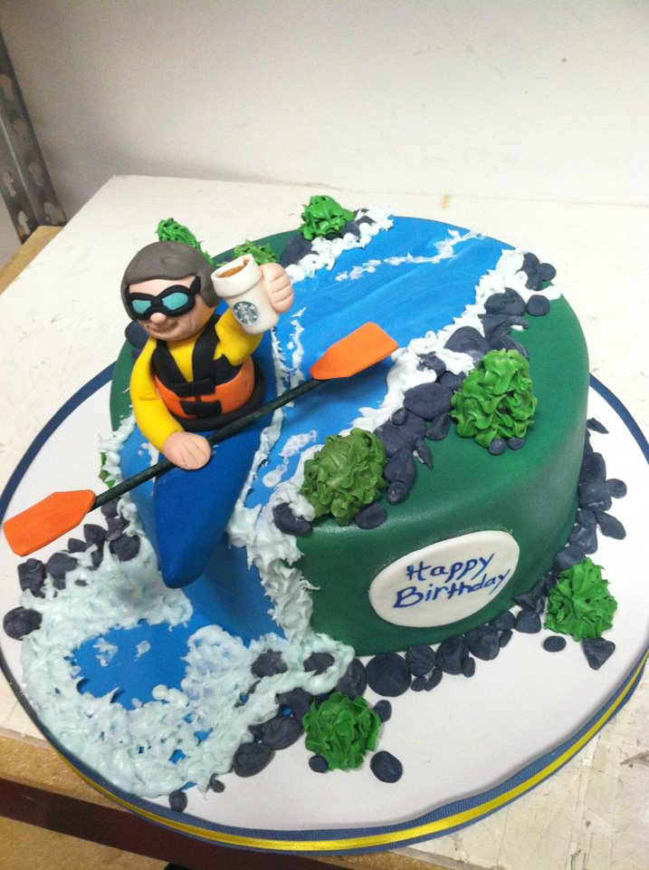 Kayak Birthday Cake